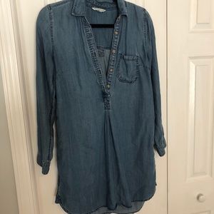 American Eagle Denim Long Sleeve Dress